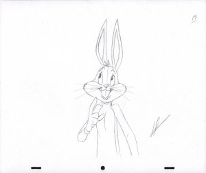 Bugs Bunny Animation Pencil Art - 19 - Thinking