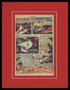 1978 Captain Marvel Hostess Pies Framed 11x14 ORIGINAL Vintage Advertisement