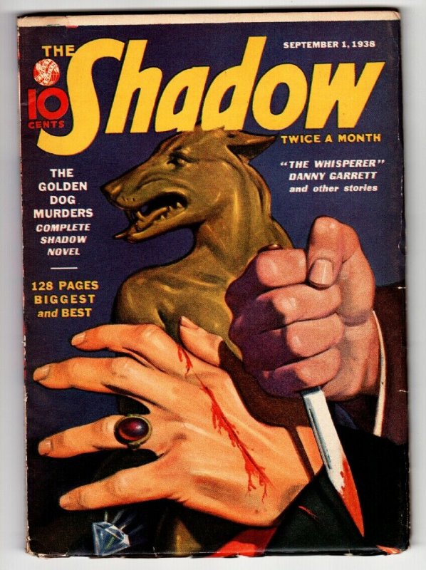 SHADOW 1938 Sept 1 -High Grade- STREET AND SMITH-RARE PULP FN/VF