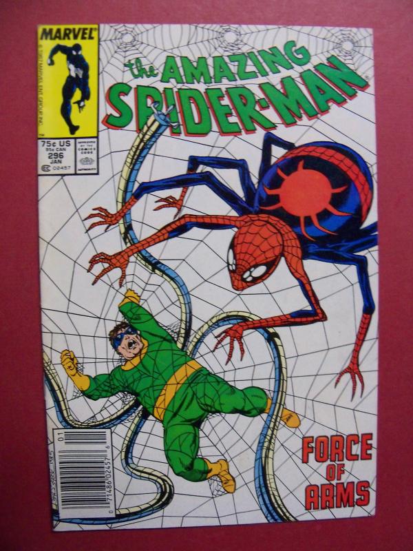 THE AMAZING SPIDER-MAN  #296  (VF/NM 9.0 OR BETTER)  MARVEL COMICS