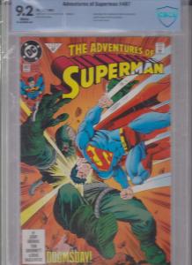 ADVENTURES OF SUPERMAN #497 CBCS 9.2 WHITE  DOOMSDAY