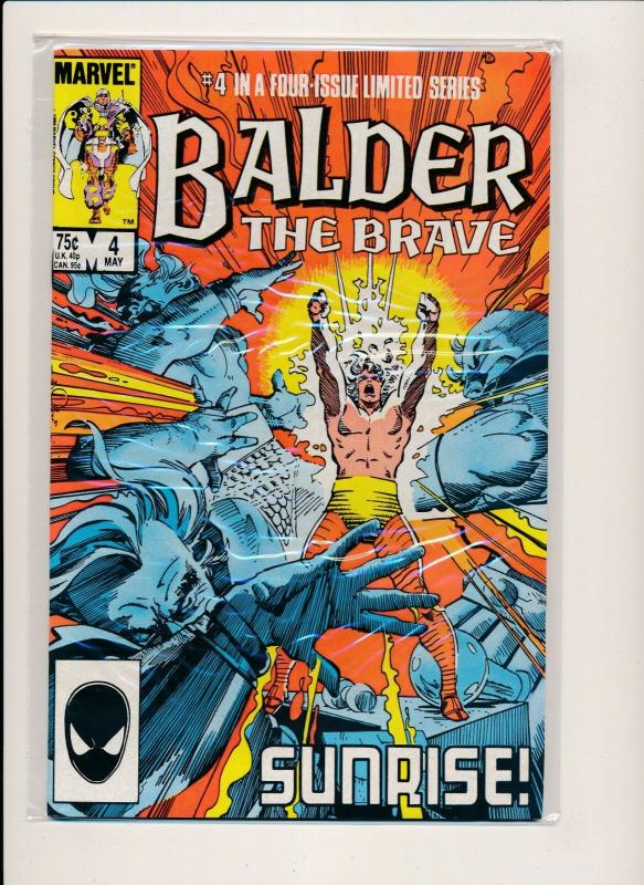 BALDER The BRAVE #1-4 Set (1,2,3,4) Marvel Comics ~ VF/NM 1985 (PF405)