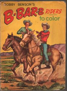 Bobby Benson's B-Bar-B Riders Coloring Book #1123 1950-Bob Powell art?-ME-FR/G