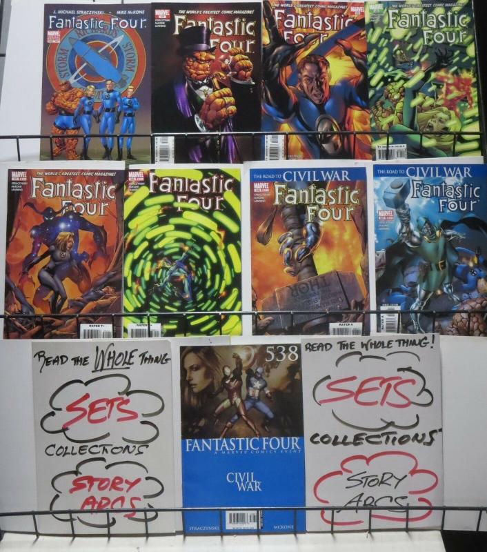 FANTASTIC FOUR by STRACZYNSKI & McKONE! 9 books, VF/+!CIVIL WAR Dr. Doom!