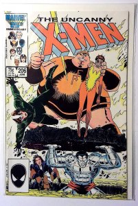 Uncanny X-Men #206 1986 Marvel Cyclops Wolverine Colossus Nightcrawler Comic
