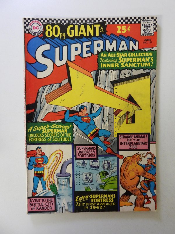 Superman #187 (1966) FN/VF condition