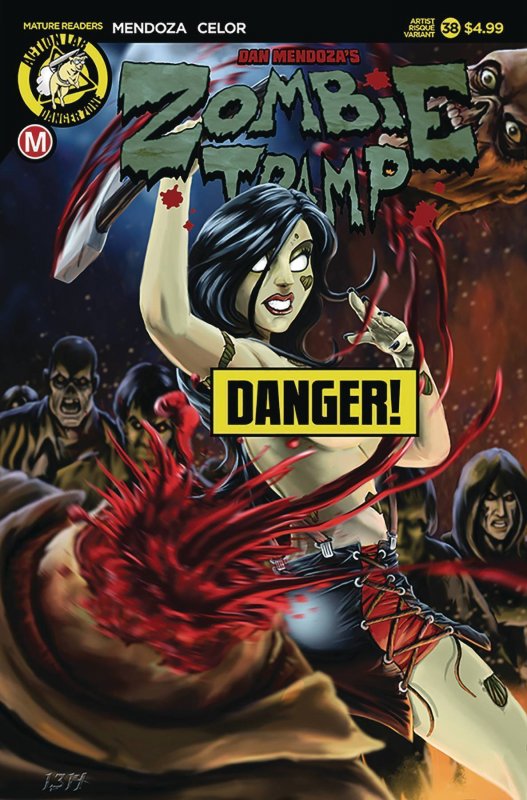 ZOMBIE TRAMP #38 COVER F ARTIST HANSEN RISQUE VARIANT (MR)