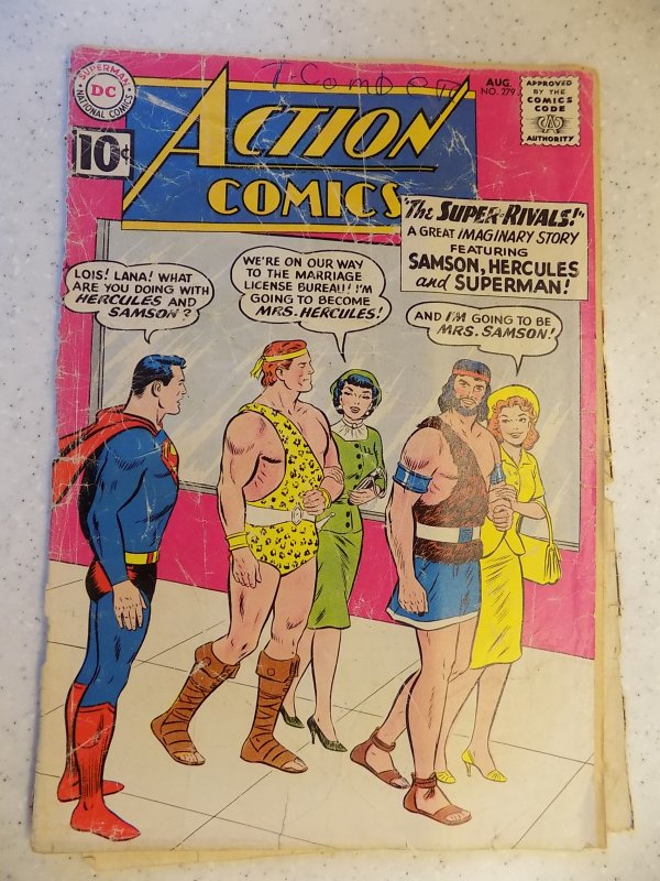 ACTION COMICS # 279 DC SUPERMAN ADVENTURE LOW GRADE READER COPY