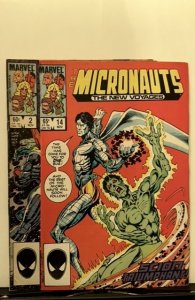 Lot of 2 Micronauts: The New Voyages #2,14 (1985)