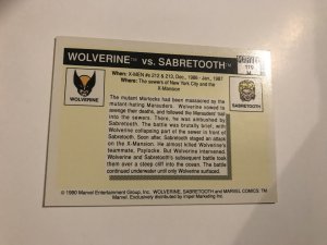 WOLVERINE VS. SABRETOOTH #119 card : 1990 Marvel Universe Series 1, NM/M