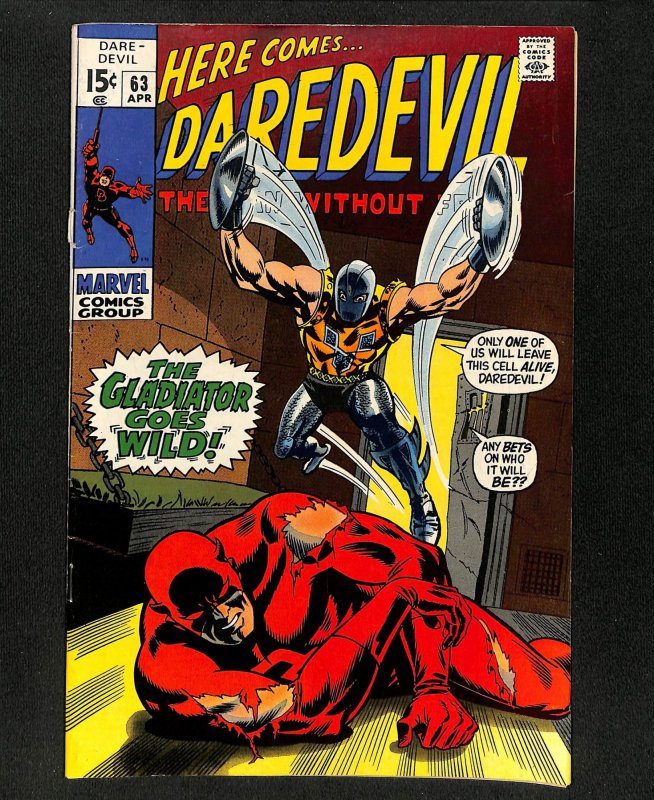 Daredevil #63 Gladiator! Silver Age! Severin Cover!