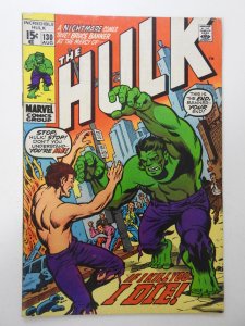 The Incredible Hulk #130 (1970) VG Condition moisture stain, rust on staples