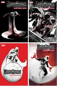 (2022) MOON KNIGHT BLACK WHITE & BLOOD #1-4 COMPLETE SET!