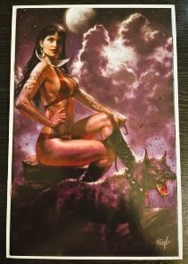 VAMPIRELLA #7 MY DOG LUCIO PARRILLO EXCLUSIVE VIRGIN COVER LTD 500 NM+