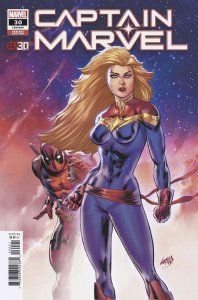 Captain Marvel (11th Series) #30A VF/NM ; Marvel | 164 Deadpool variant