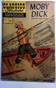 Classics Illustrated (Moby Dick) #5 (1967) Gilberton 1st Print Comic Book