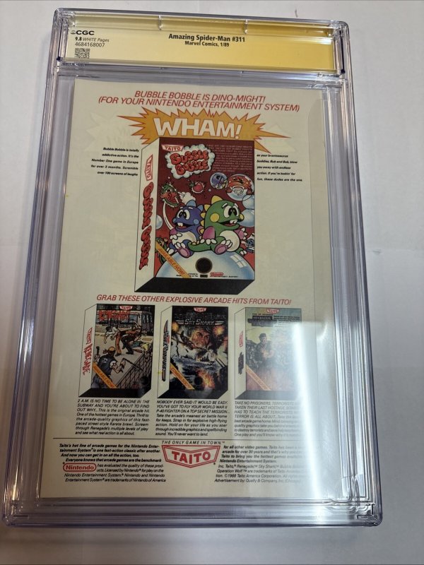 Amazing Spider-Man (1989) # 311 (CGC 9.8 WP) Signed Full Todd Mcfarlane