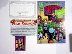 Freex #1 Signed  1993, Malibu  #182  Signed by Ben Herrera & COA Card Coupon