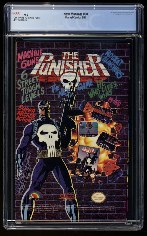 New Mutants #98 CGC NM- 9.2 Newsstand Variant 1st Appearance Deadpool!