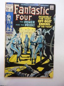 Fantastic Four #87 (1969) GD/VG Condition three puncture holes through book