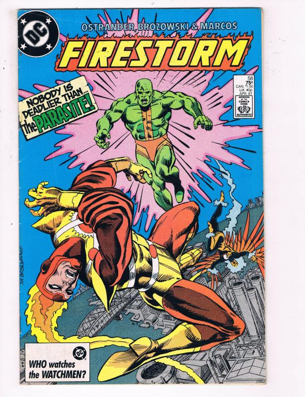 Firestorm The Nuclear Man #58 VF DC Comics Flash TV Comic Book 1986 DE21