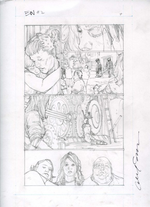 The Evil Within #2 pg 7 Original Alex Sanchez Pencil Art based HORROR Video game