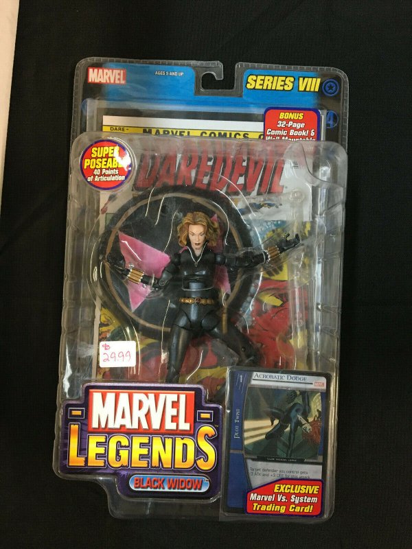 MARVEL LEGENDS SERIES 8 BLACK WIDOW (BLONDE) VF/NM UNOPENED PACKAGE