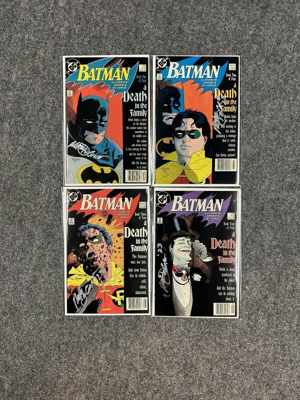 Batman #426-429 Signed Mike DeCarlo. A Death In The Family Full Set 1988 FN-