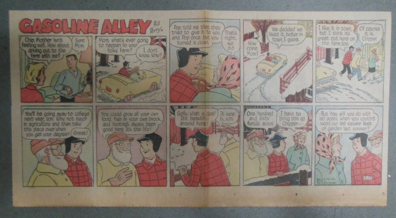 (28) Gasoline Alley by Bill Perry from 1963 Size: Third Page : 7.5 x 15 inches 
