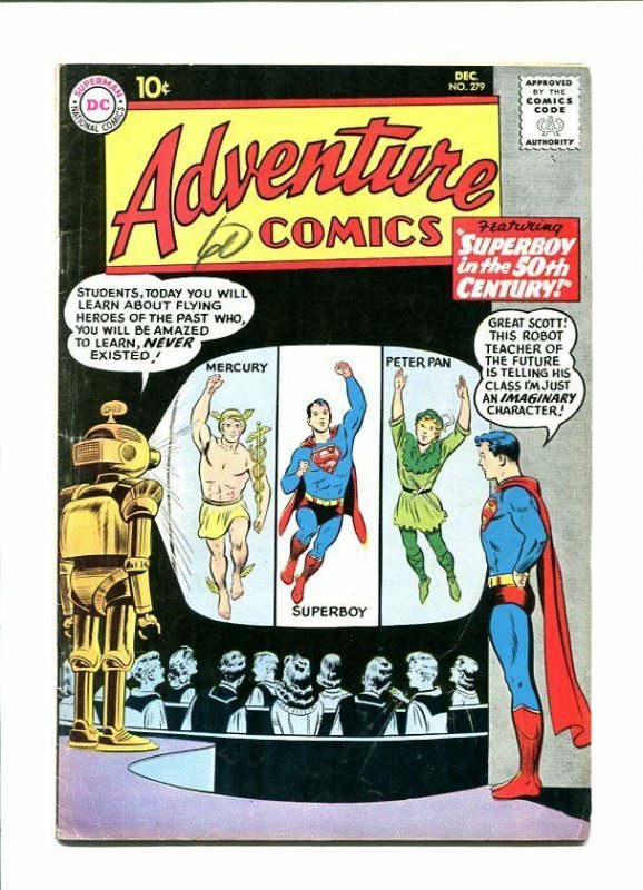 ADVENTURE #279 1960-SUPERBOY-PETER PAN/MERCURY COVER FN