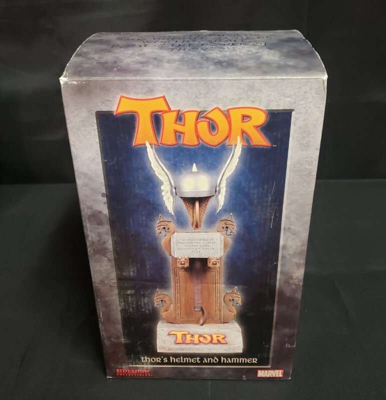 SIDESHOW COLLECTIBLES THOR'S HELMET AND HAMMER MARVEL ARCHIVES 371/500