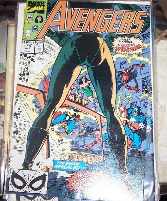 Avengers # 315 (Mar 1990, Marvel) captain america thor spiderman nebula