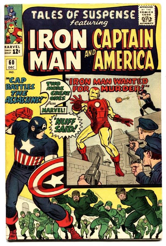 TALES OF SUSPENSE #60 comic book-1964-Captain America-2ND HAWKEYE FN+