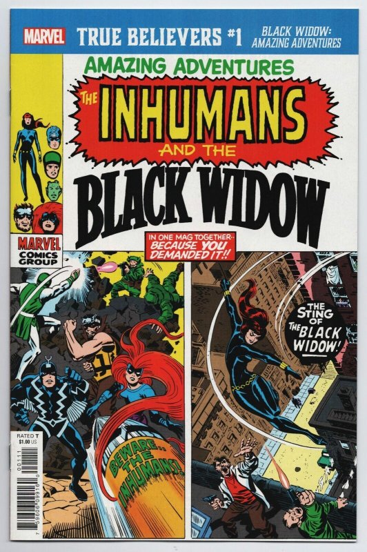 True Believers Black Widow Amazing Adventures #1 (Marvel, 2020) NM 