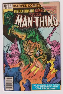 Marvel Comics Group! The Man-Thing! Issue #3! POOR CONDITION