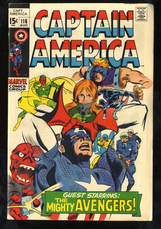 Captain America #116 VG+ 4.5 White Pages