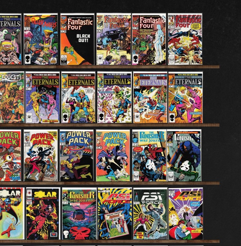 Huge Lot 150+ Comics with Power Pack, Psi Force, Fantastic Four & More!
