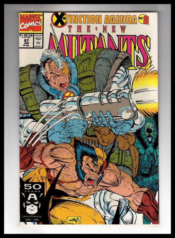 The New Mutants #97 (1991) WOLVERINE! Beautiful High Grade!  / ECA7x