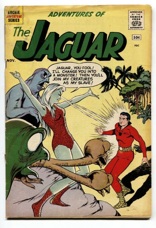 ADVENTURES OF THE JAGUAR #3 1961-LAST 10 CENT ISSUE vg