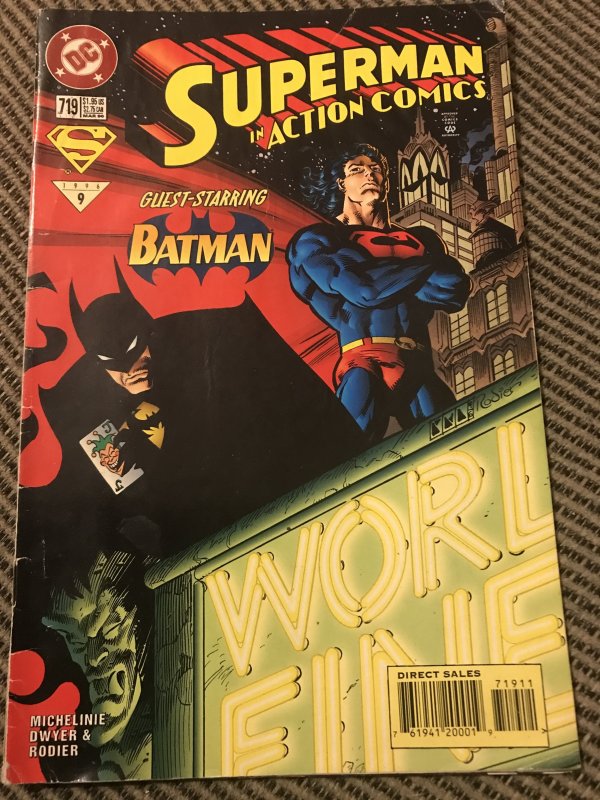 Action Comics #719 : DC 3/94 Fn-; Batman x-over, David Michelinie