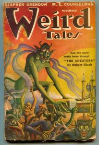 Weird Tales Pulp November 1947- Matt Fox cover- The Cheaters G