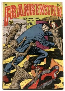 Frankenstein #27 1953- Dick Briefer Mummy cover- horror G/VG