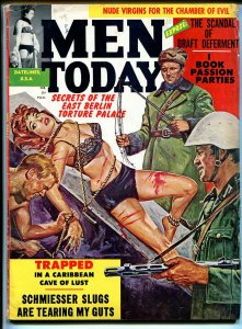 Men Today  2/1962-bloody bondage cover-weird menace-torture art-cheesecake-VG-