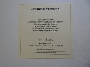 Star Wars: Dark Empire #1 Gold foil logo w/ CoA! VF+ Condition