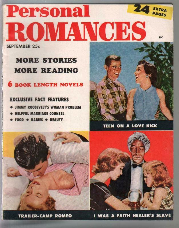 Personal Romances 9/1954-Ideal-exploitation-pulp thrills-posed photos-FN 