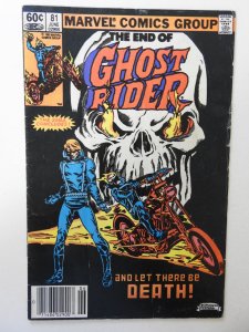 Ghost Rider #81 (1983) GD/VG Condition MJ insert intact!