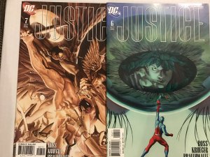 Justice #6 & 7 run : DC 2006 VF/NM; Alex Ross, Jim Krueger, mini, Atom Hawkman