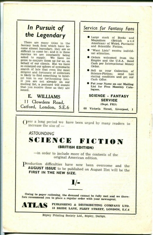 Fantasy Review 6/1948-British fanzine-pulp-fantasy-VF