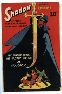 SHADOW COMICS v.7 #6 1947-POWELL COVER-DOC SAVAGE-NICK CARTER-FN+