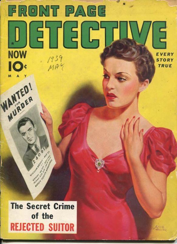 PAGE DETECTIVE-MAY 1939-SPICY-MURDER-KIDNAP-RAPE-ALBERT FISHER COVER P